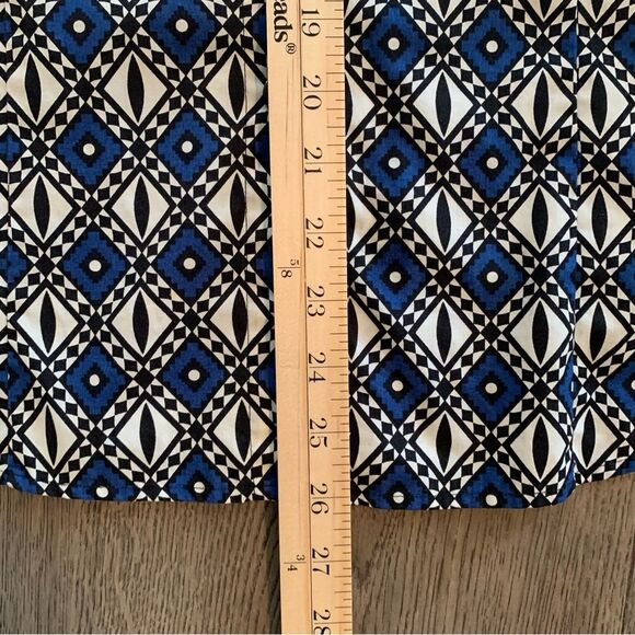 FOXCROFT WRINKLE FREE SHIRT WOMENS 14 BLACK & BLUE FITTED 100% COTTON BUTTON UP. - Picture 11 of 11